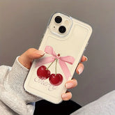 Cherry Bow Clear Case for iPhone